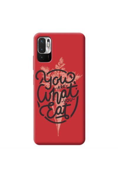 Other Xiaomi Redmi Note 10 Pro 5G You are What You Eat Red Colored Silicone T...