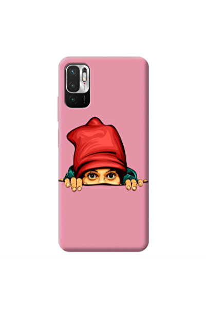 Other Xiaomi Redmi Note 10 Pro 5G Hidden Girl Pink Colored Silicone TPU Θήκη