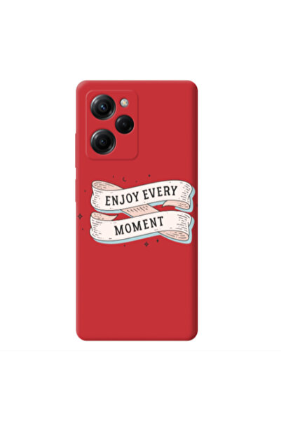 Other Xiaomi Poco X5 Pro Enjoy Every Moment 2 Red Colored Silicone TPU Θήκη