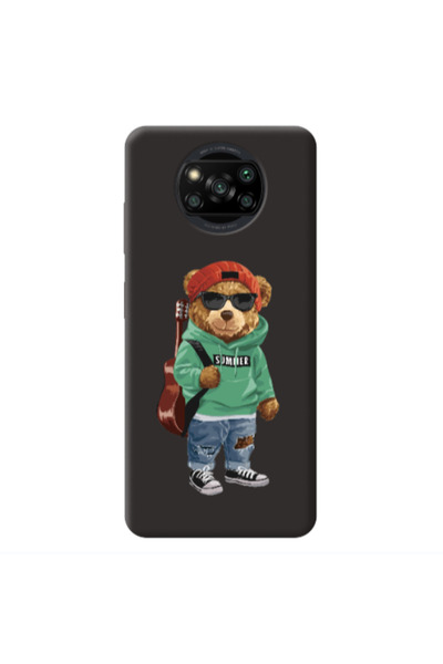 Other Xiaomi Poco X3 /X3 Pro Summer Tedy Black Colored Silicone TPU Θήκη