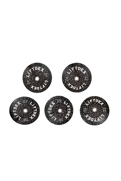 Liftdex 3D Rubber Bumper Olympic Weight Plates Camo Fleck/Black with Grey Dot...
