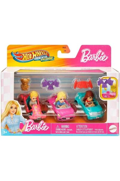 BARBİE & HOT WHEELS BY ARENA مجموعة سيارات ريسرفيرس Jdg45