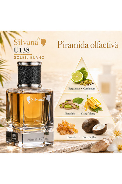 Silvana Apa de Parfum U138 Unisex, 50 ml, Aroma Soleil Blanc, floral-oriental...
