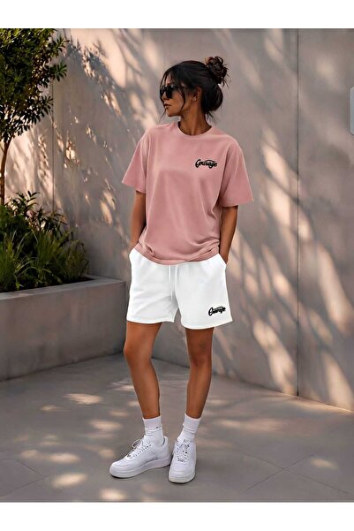 EFFRENATU Women's Washable Oversize Shorts Set Casual Daily Street Style