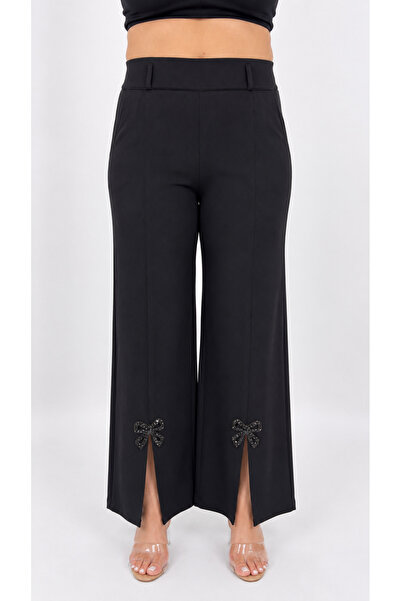 ZANESSİ FASHION Plus Size Knitted Lycra Women's Trousers