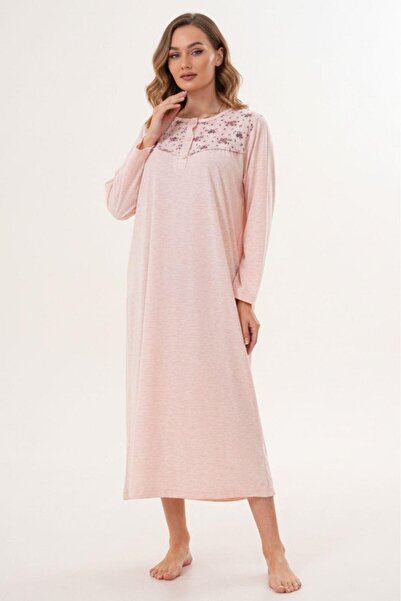 Mecit Pijama Mecit 6207 Powder Plus Size Women's Nightgown