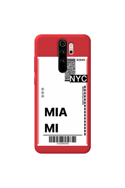 Other Xiaomi Redmi Note 8 Pro Miami NYC Red Colored Silicone TPU Θήκη