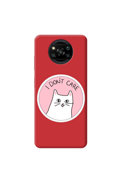 Other Xiaomi Poco X3 /X3 Pro I dont Care Red Colored Silicone TPU Θήκη