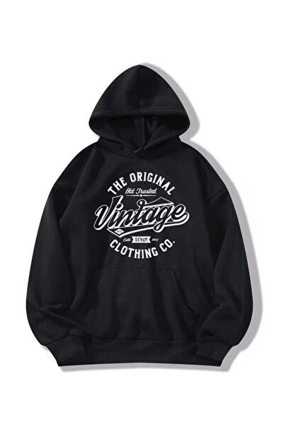 ZİYMO Unisex Hooded Printed Relaxed Fit Sweatshirt