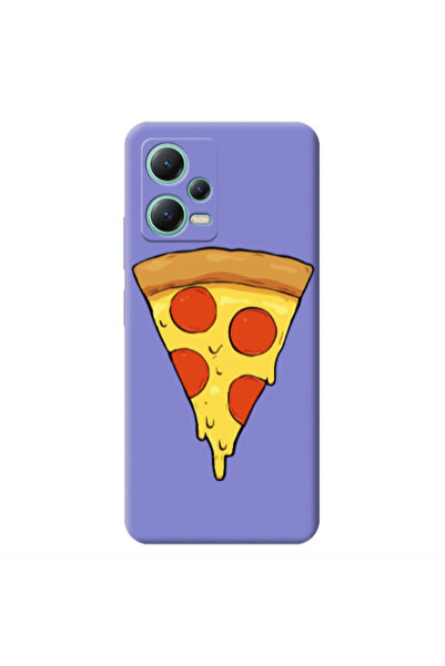 Other Xiaomi Redmi Note 12 Pro 5G Pizza Slice Purple Colored Silicone TPU Θήκη