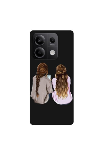 Other Xiaomi Redmi Note 13Pro 5G Friends Black Colored Silicone TPU Θήκη