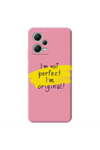 Other Xiaomi Redmi Note 12 Pro 5G I m not perfect Pink Colored Silicone TPU Θήκη