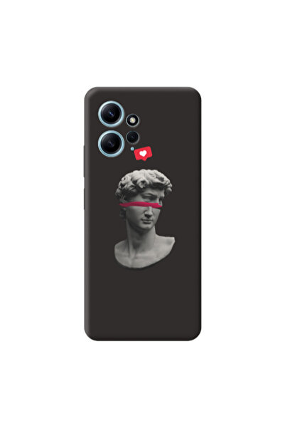 Other Xiaomi Redmi Note 12 4G Half statue Black Colored Silicone TPU Θήκη