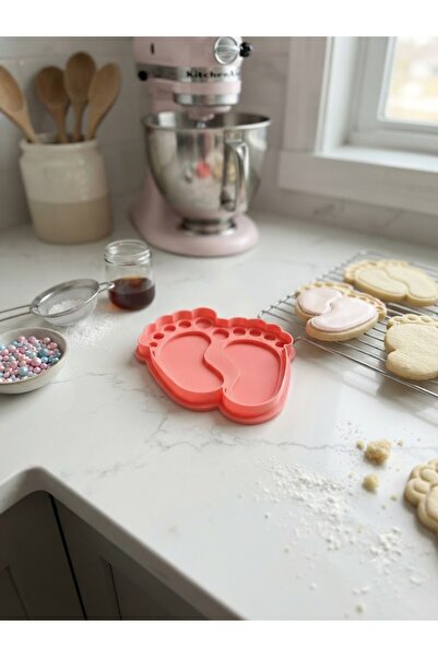 Onflow Baby Footprint Shaped Special Design 3D Printing Cookie Mold & Baby Sh...
