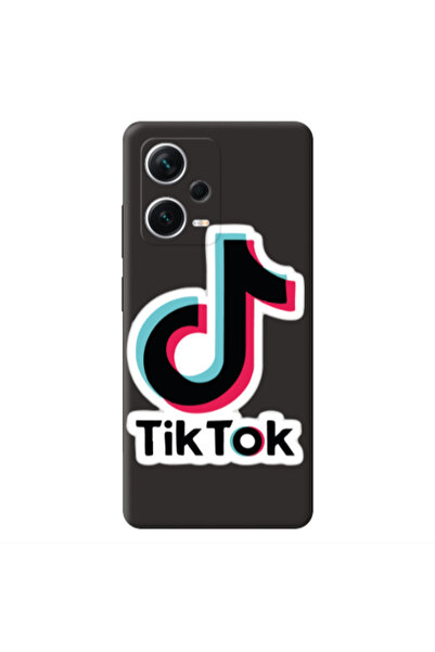 Other Xiaomi Poco X5 Tik Tok Black Colored Silicone TPU Θήκη
