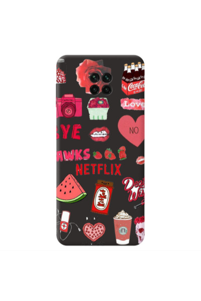 Other Xiaomi Redmi Note 9 Pro pizza is my valentine Black Colored Silicone TP...