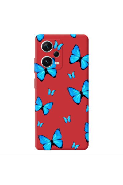 Other Xiaomi Poco X5 Mix Butterfly Red Colored Silicone TPU Θήκη