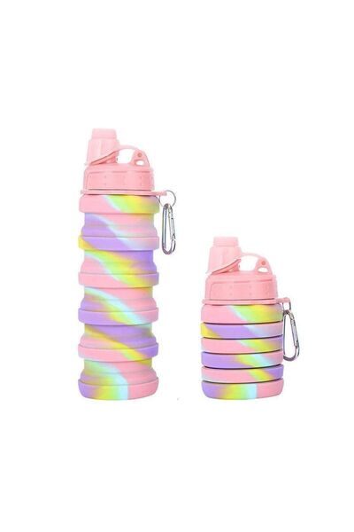 Tradesor Πτυσσόμενο παγούρι σιλικόνης - 1005 - 500ml - 920045 - Pink