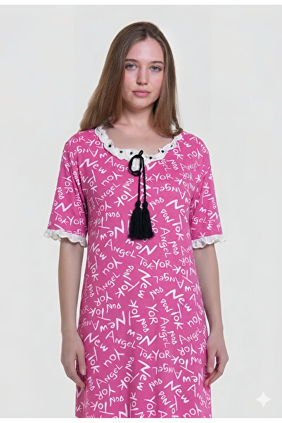 al bent al sharqieh Women's Cotton Graphic Print Homewear Maxi Dress