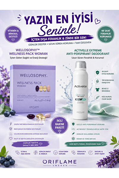 Oriflame Activelle deodorant,pack woman