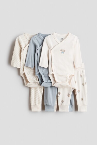 H&M 6 Parçalı Body ve Pantolon Set