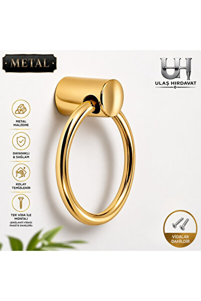 Ulaş Hırdavat Metal Halka Kulp, Lüx Dolap Çekmece Kulpu Halka Model 1 Adet, M...