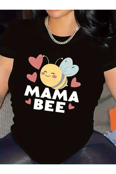 2mcup تي شيرت رائع للنساء من Adorable Mama Bee، قميص كاجوال مثالي بأكمام قصير...