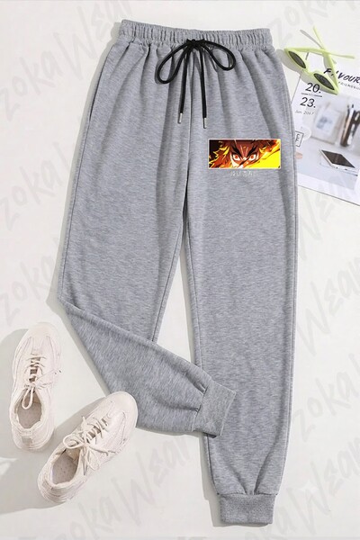 ZOKAWEAR Unisex Rengoku Demon Slayer Kimetsu No Yaiba Printed Sweatpants