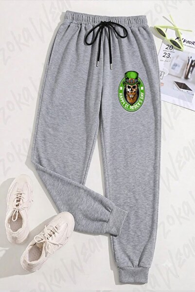 ZOKAWEAR بنطلون رياضي مطبوع عليه Happy St. Patrick's Day للجنسين