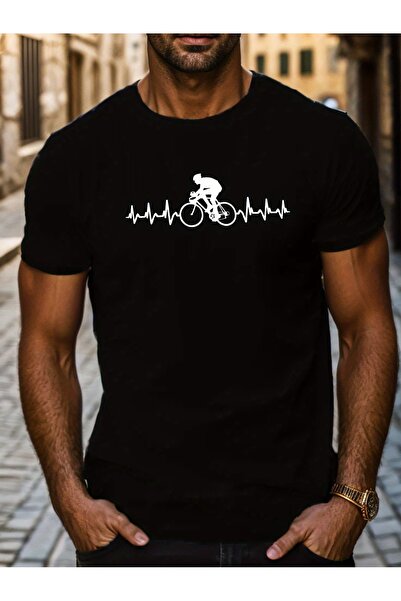 STITCHLY Men'S Breathable Cycling T-Shirt Casual Summer Geometric Pattern Rou...
