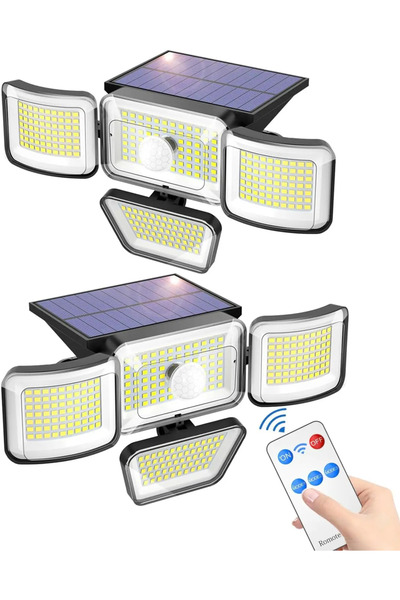 Choice قطعتان من مصابيح الطاقة الشمسية الخارجية 278LED IP65 المقاومة للماء مع...