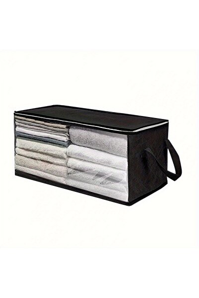 Choice black Large Capacity Foldable Storage Bin Clear Window Durable Fabric ...