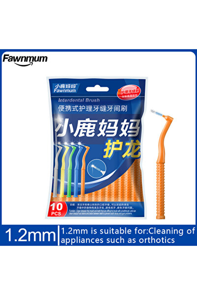 choice2 1.2mm 10 PCS Fawnmum L-Shape Interdental Brush Wire Orthodontic Inter...
