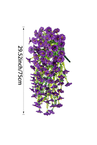 Choice4 Purple 2Pcs Artificial Flowers 75CM Hanging Fake Plant for Home Decor...
