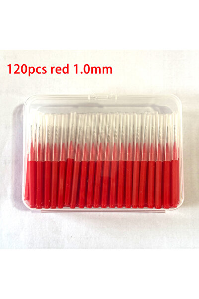 Choice3 120pcs red 1.0mm 120Pcs/Box Interdental Brushes Health Care Tooth Esc...