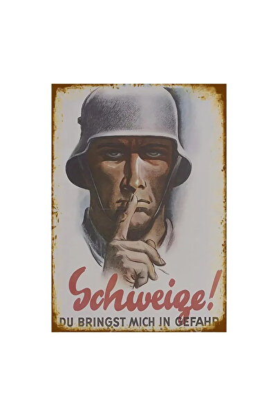 Choice19 HELLOYOUNG 20x30cm TYA0714-08 BarCafeVintageArt Keep Quiet Metal Sig...