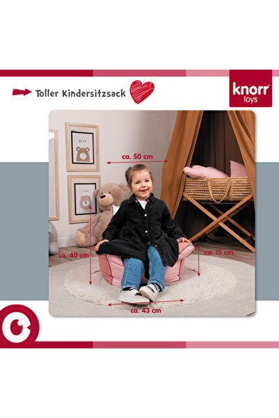 Knorrtoys Fotoliu pentru copii, Knorr Toys, umplutura bilute din polistiren c...