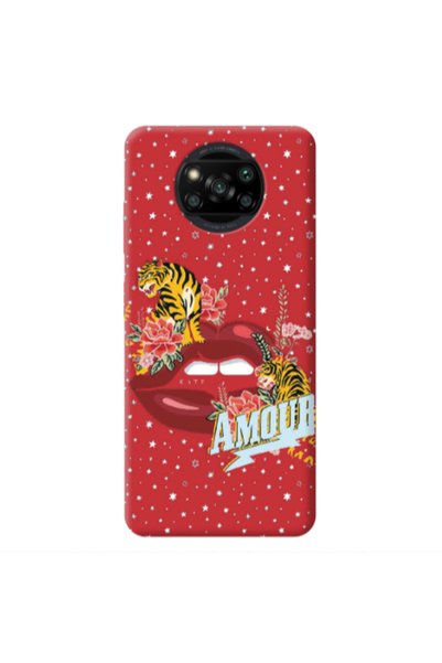 Other Xiaomi Poco X3 Pro Amour Red Colored Silicone TPU Θήκη