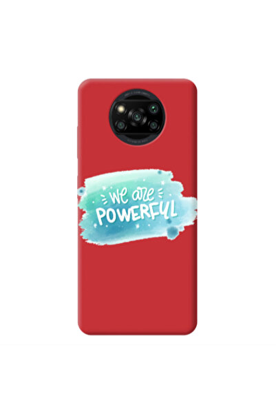 Other Xiaomi Poco X3 /X3 Pro We are Powerful Red Colored Silicone TPU Θήκη