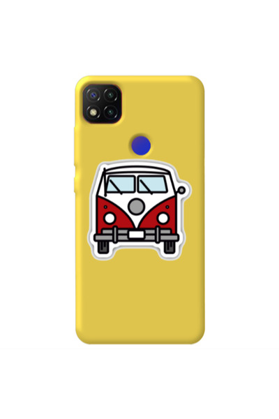 Other Xiaomi Redmi 9c Minibus Yellow Colored Silicone TPU Θήκη