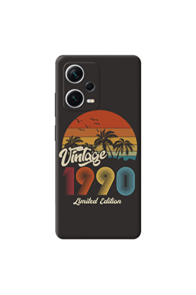 Other Xiaomi Poco X5 Vintage Black Colored Silicone TPU Θήκη