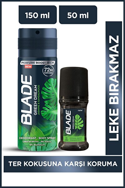 Blade Green Dream Deodorant 150 ml + Roll On 50 ml Erkek İkili Set
