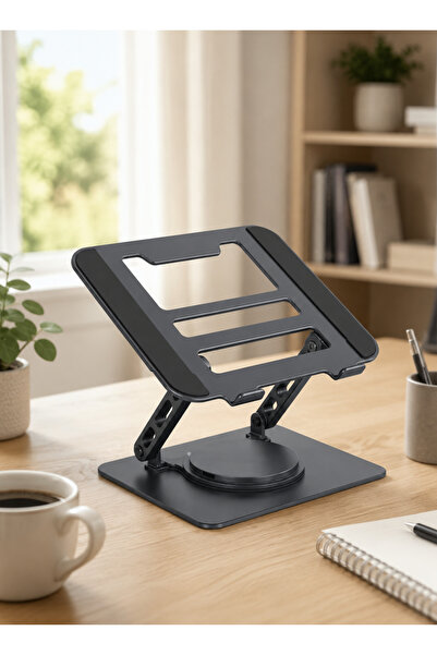 Yoawllty Foldable 360 Degree Rotation Laptop Stand, Ergonomic Height Adjust N...