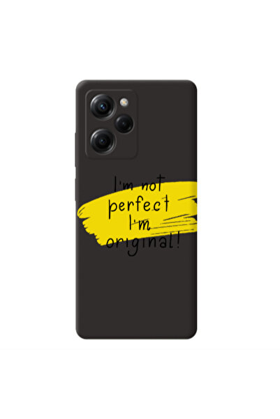 Other Xiaomi Poco X5 Pro I m not perfect Black Colored Silicone TPU Θήκη