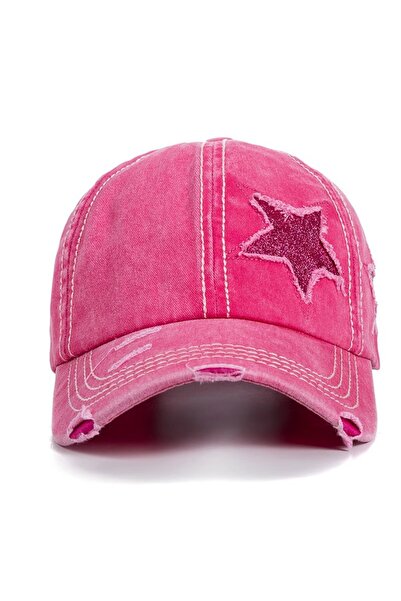 Choice Adjustable Rose Red Retro hole baseball cap for women in spring and su...