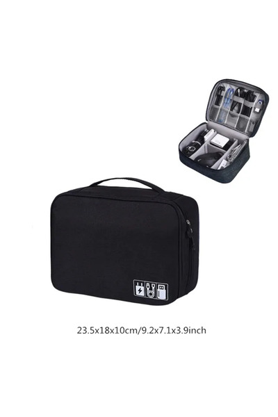 Choice A Black Solid Color Large Capacity Watch Storage Case Multipurpose Jew...