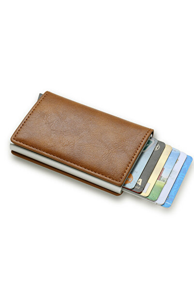Choice4 Brown Rfid Aluminum Men Wallet Card Holder Purse Carbon Fiber Patter ...