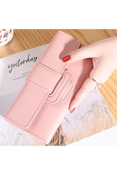 choice2 pink Women Wallet Cardholder Coin Purses Clutch Phone Holder Ladies L...
