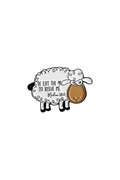Choice QHXZ3717 He Left The 99 to Rescue Me Jesus Enamel Pins Christian Faith...