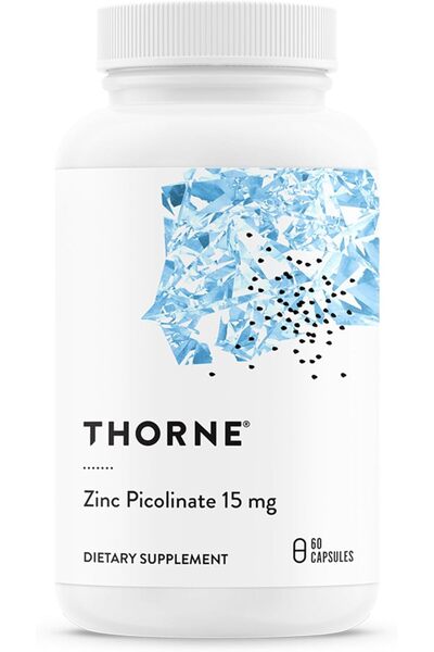THORNE RESEARCH زنك بيكولينات، 15 ملغ، 60 كبسولة